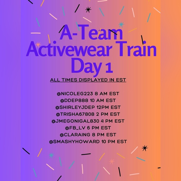 Join us for the A-Team Activewear Train 11/15 & 11/16 - Picture 1 of 2